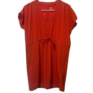 Title Nine Swim Cover Up Pali Swim Dress Size Small‎ Sour Cherry Red Sz Small